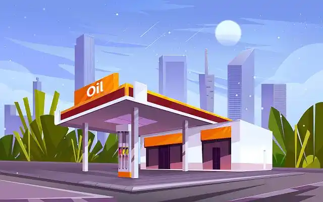 加油站文化墙背景