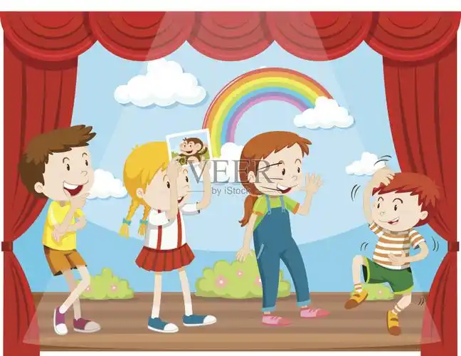 儿童在舞台上演出