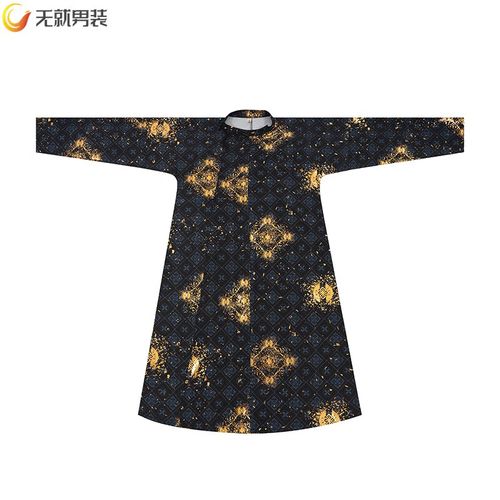无就(wujiu)唐制汉服圆领袍男 云波淡隐唐制圆领袍缺胯袍汉服男女中国