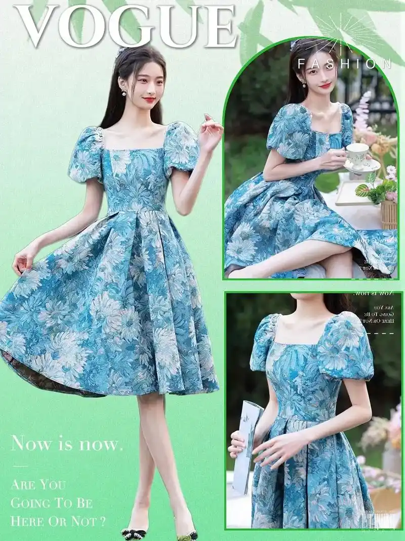 晚礼服裙轻奢小众法式高端收腰显瘦连衣裙.