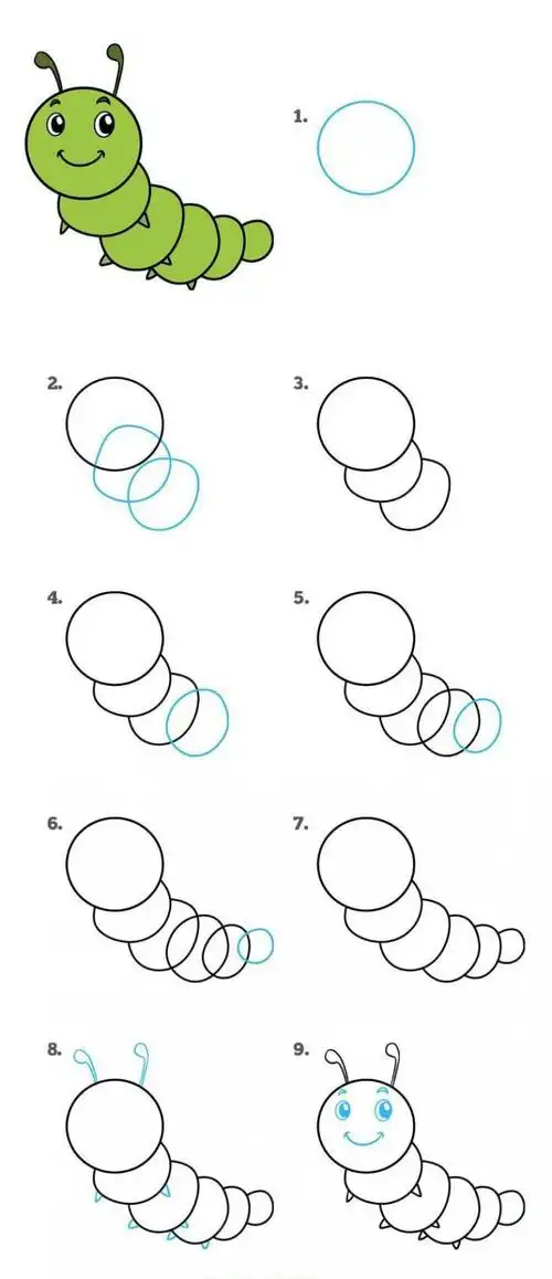 21个0基础绘画小教程,简单几步画出卡通动物,好可爱