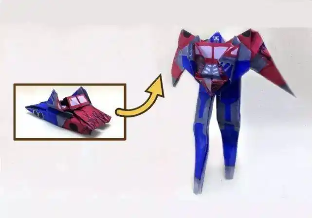 diy手工作业制作材料 变形金刚大黄蜂 3d立体手工折纸书折纸变形金刚