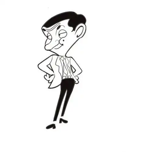 憨豆先生电梯简笔画憨豆先生简笔画活动作品教你画憨豆先生简笔画教程