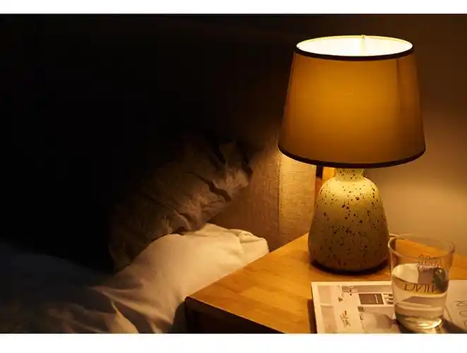 台灯卧室床头灯创意北欧风简约现代陶瓷家用轻奢装饰浪漫遥控调光 5w