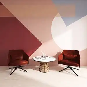 轻奢欧式拼色几何墙纸北欧客厅沙发壁纸卧室美容院装饰背景墙壁画