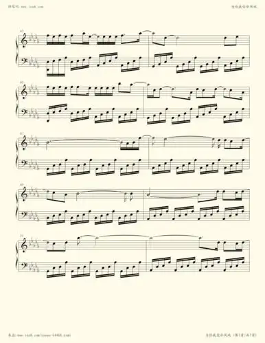 钢琴谱为你我受冷风吹