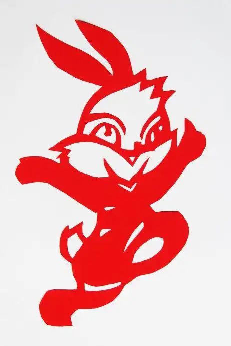 手工剪纸图片大全简单-蒲城教育文学网儿童剪纸小兔子的剪