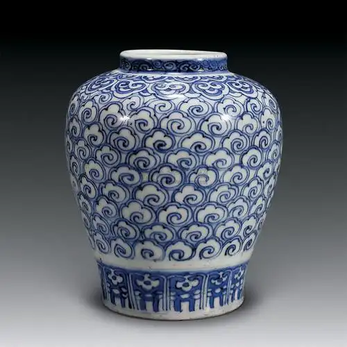 【明末 青花如意云纹罐】拍卖品_图片_价格_鉴赏_明代青花瓷器_雅昌