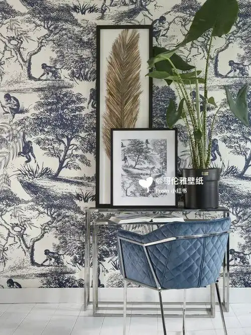 法式轻奢复古背景墙壁画