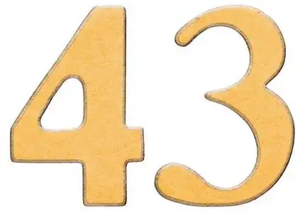 d43,四十三,木材黄色的插入,结合数字我照片