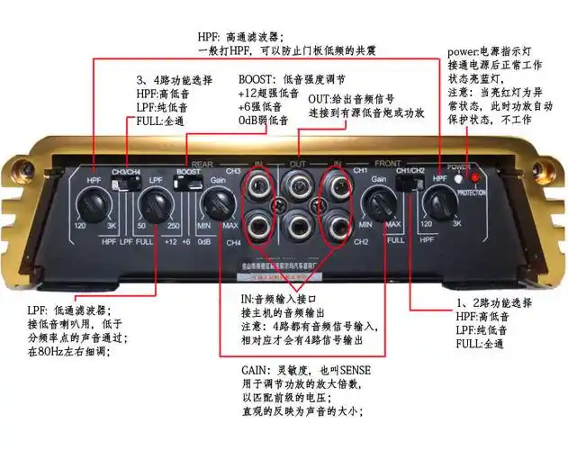 厂家直销 汽车功放 4声道 功放机 四路大功率车载12v批发9904.