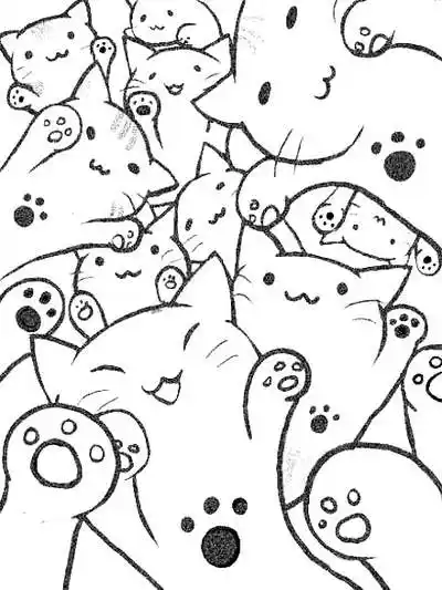 橡皮章勾线图黑白