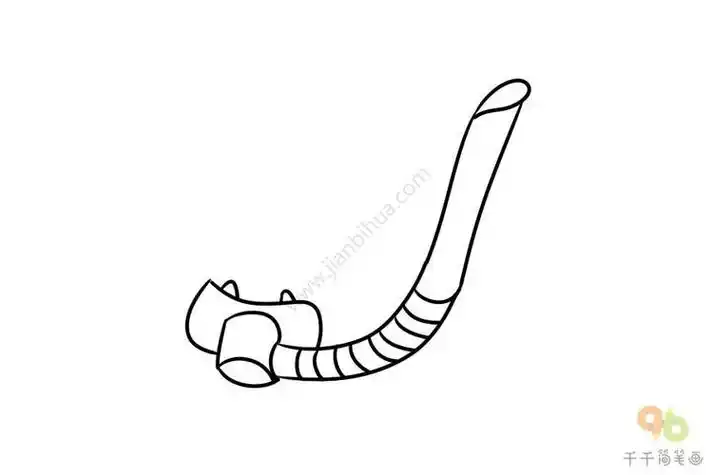 呼吸管简笔画大图