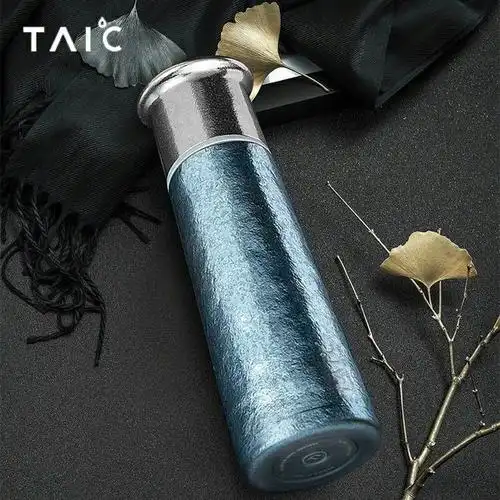 英国taic纯钛保温杯彩色超轻商务车载大容量中药保鲜养生礼品水杯