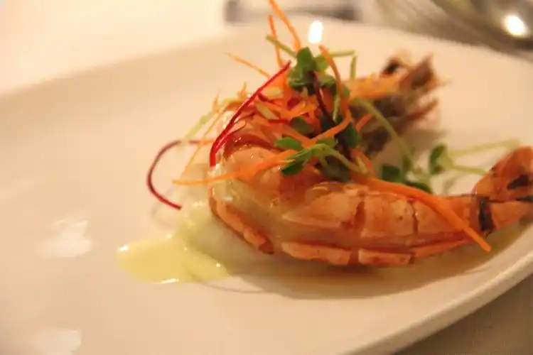 tiger prawn with saffron sauce
