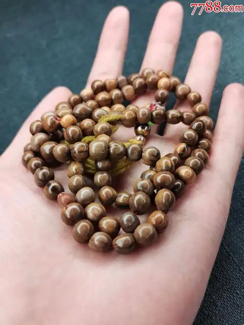 老草籽老佛珠纯手工108颗佛珠老物件草珠子古董佛教法器手串