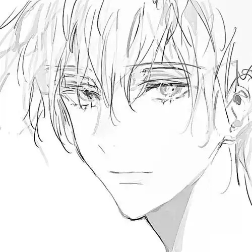 动漫男头 黑白头像