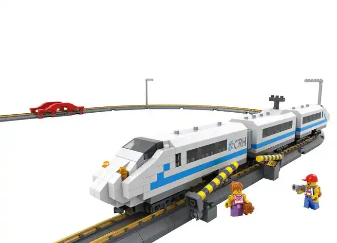 loz小颗粒钻石积木 nano益智 拼装拼插玩具 和谐号 电动火车block