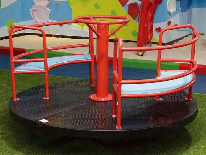 牧童室外游乐设备转盘 儿童互动转盘 大型儿童四人转盘厂家定制