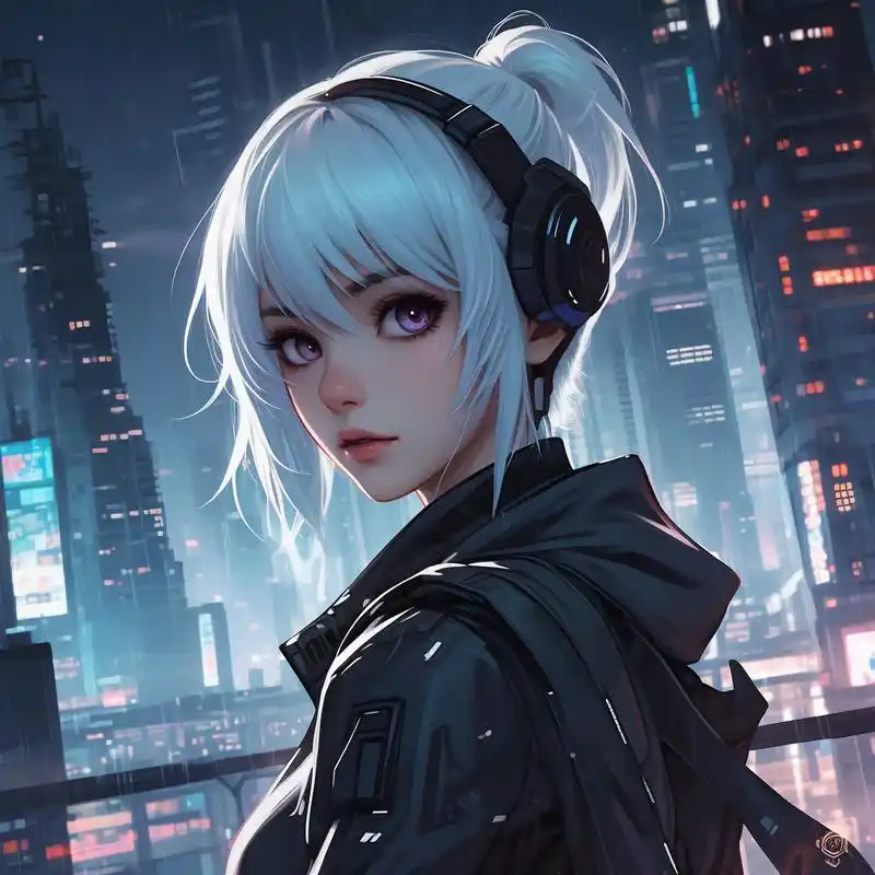赛博朋克风99,女生冷酷头像 冷酷的女生在赛博朋克的世界里更加炫酷