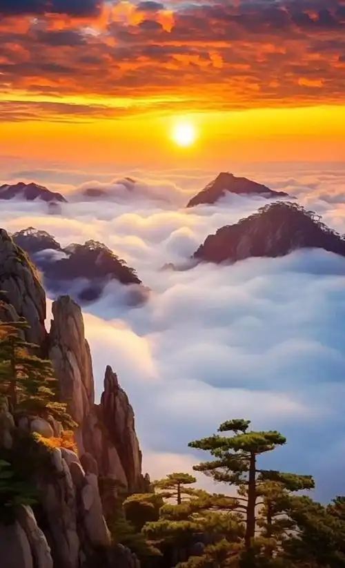 黄山云海,是中国著名的自然景观之一.