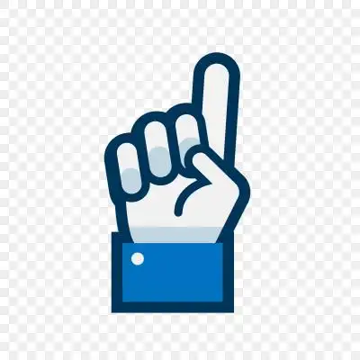 矢量手绘扁平指上手势