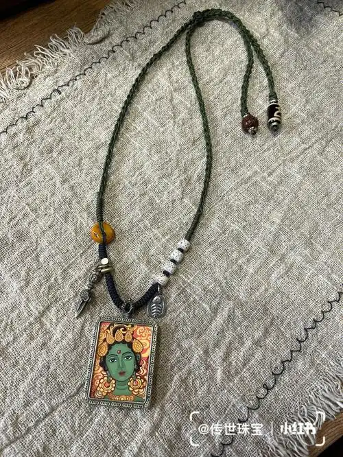 藏风绿度母唐卡吊坠女性首选