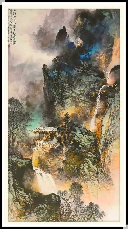 彩墨山水画   施云翔作品