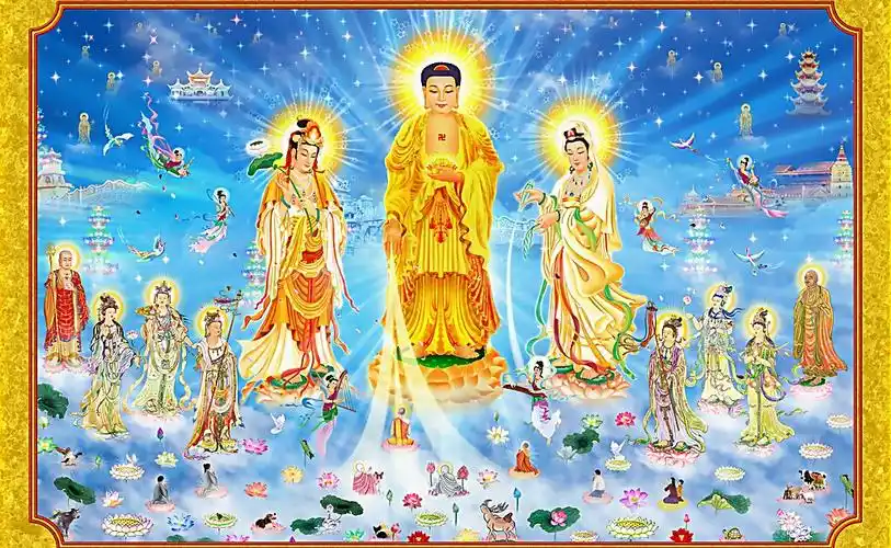 阿弥陀佛接引众生图像(狗.象.猪.牛等)一阿弥陀佛!我感恩百度.佛友.