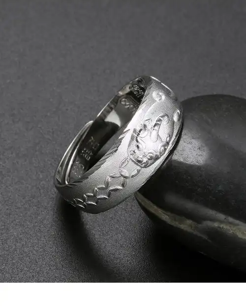 999纯银戒指男单身戒潮男开口貔貅指环男士戒指个性男生学生尾戒 jimi