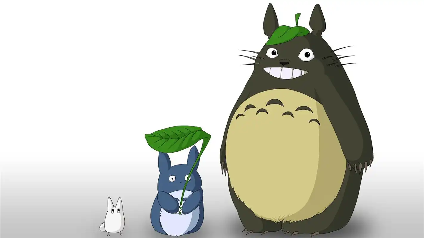 简约风格龙猫微笑可爱图片电脑桌面壁纸宽屏下载_卡通动漫_壁纸下载_