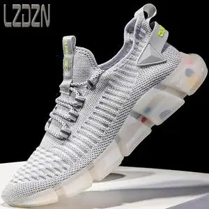 单网鞋潮男鞋子休闲百搭透明果冻软底男款运动爆米花透气夏季薄款