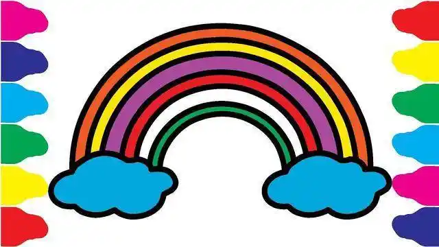好看彩虹的简笔画 彩虹的简笔画图片大全