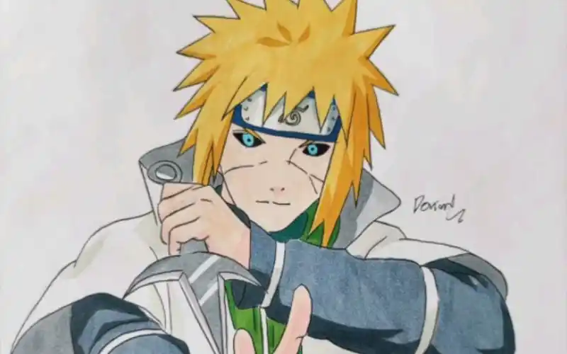 火影忍者手绘 波风水门