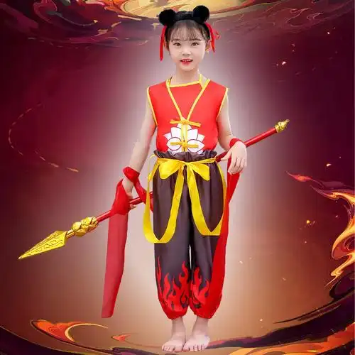 六一儿童节万圣节哪吒之魔童降世cosplay服装舞台表演演出服装