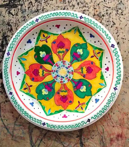 学生习作《适合纹样——方方圆圆》