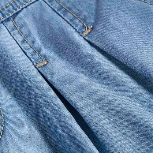 森马(semir)女款天丝面料牛仔哈伦裤 10214240905 牛仔浅蓝 0810 26