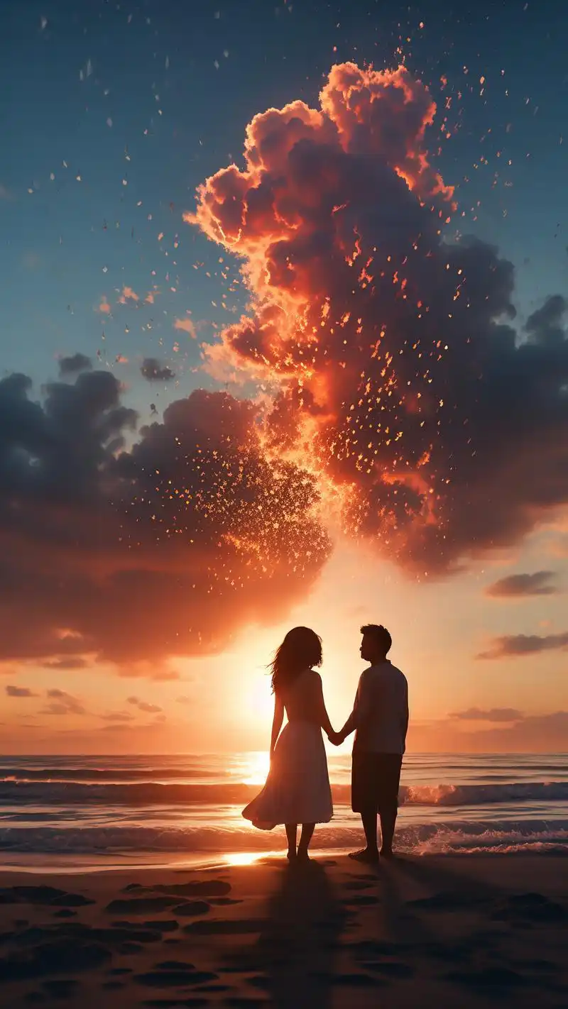 这些海边情侣壁纸,每一张都充满了浪漫与温馨,仿佛能听到海浪的声音