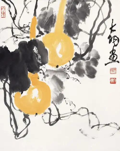 0236 葫芦 立轴 设色纸本