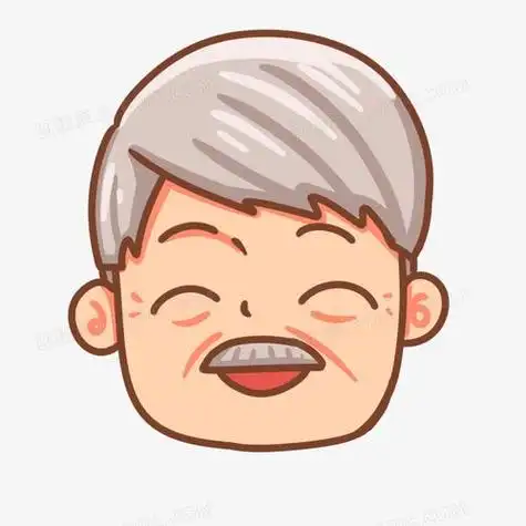 卡通手绘老年人老爷爷头像素材