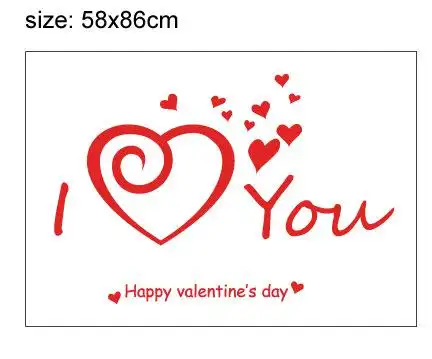 英文字母" i loveyou"墙壁贴纸玻璃装饰卧室床头单色图片_2