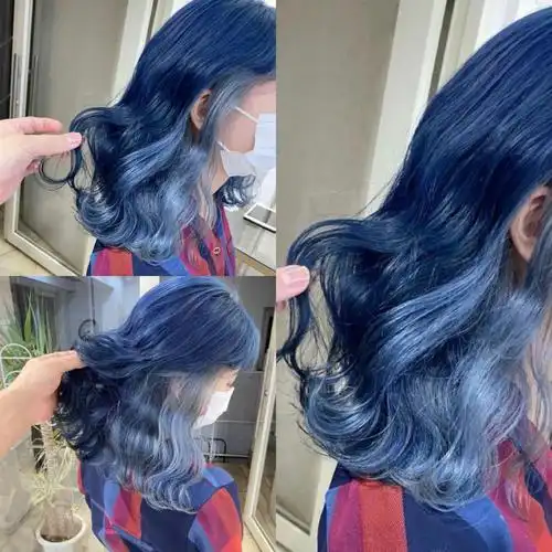 夏天染这个发色,谁染谁被夸到爆,挂耳染蓝挂耳染蓝色发色,全网都在找