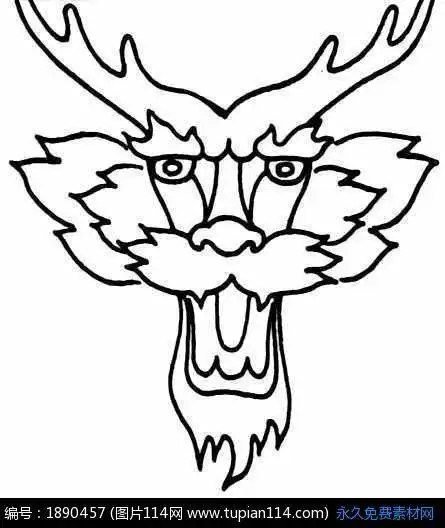 幼儿简笔画--龙头