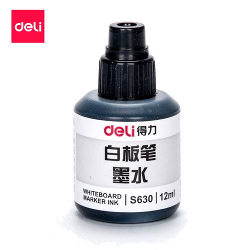 白板得力笔墨墨水可擦补充红蓝黑色水性添加笔用墨水