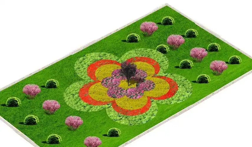 长方形花坛装修效果图