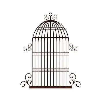 鸟笼,剪影,旧式,象征,矢量,插画,笼子,隔绝