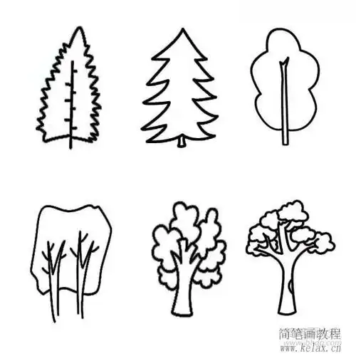 下面就教大家如何画出各种漂亮的树木, 各种大树简笔画大全供您参考!