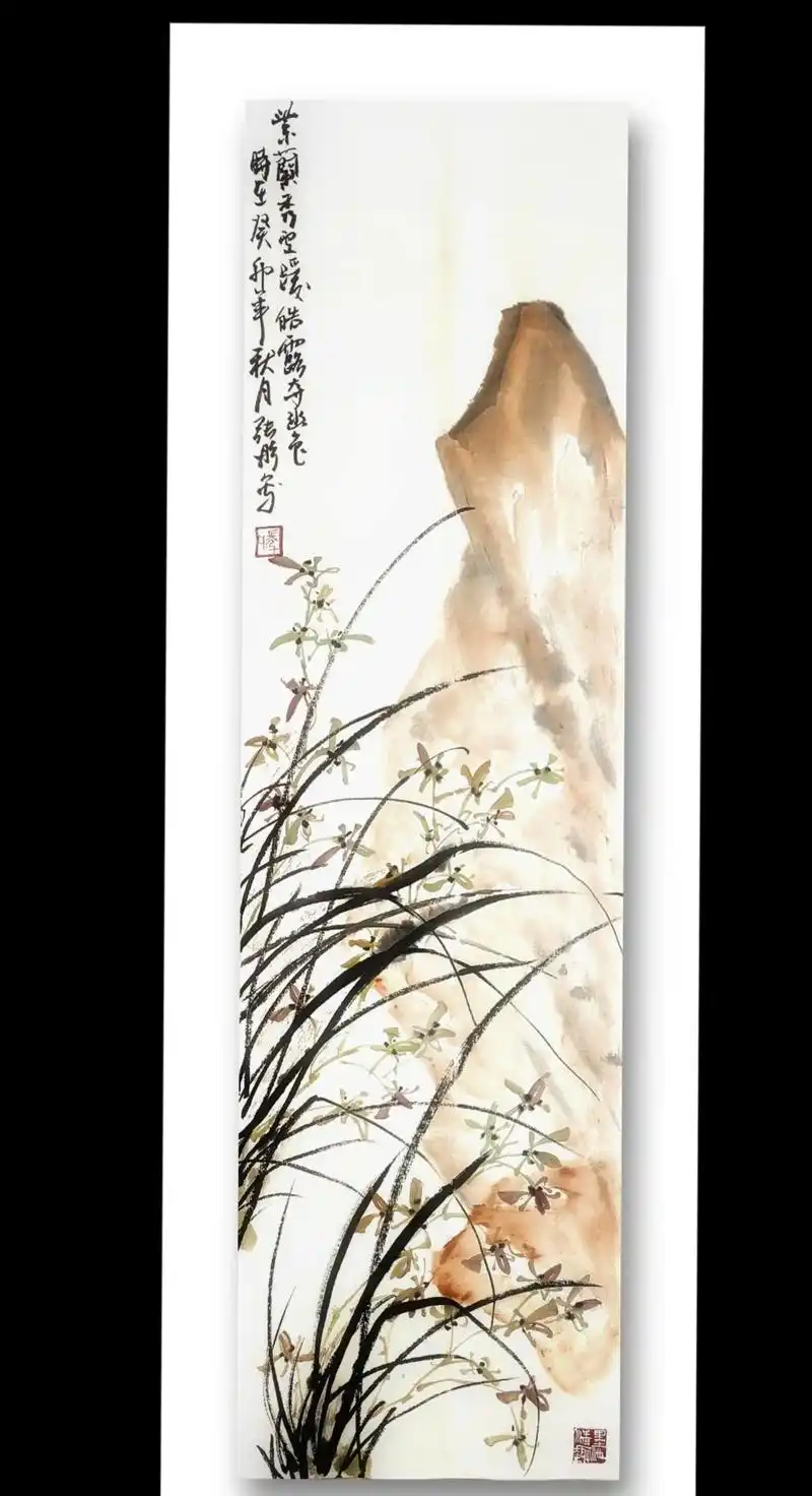 梅兰竹菊四条屏. #大写意 #梅兰竹菊 #感受国画的意境之美 - 抖音