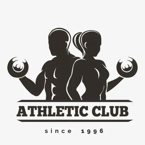 时尚健身健美logo设计矢量素材