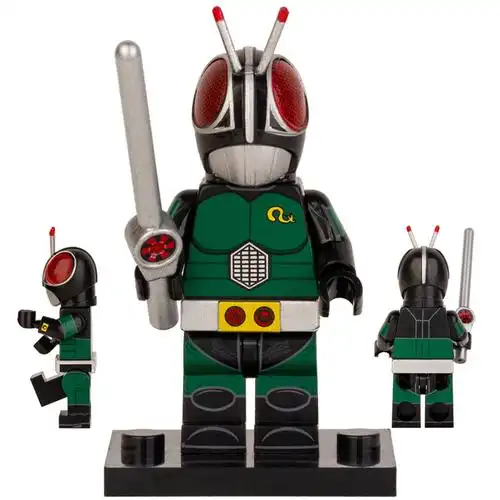 兼容乐高假面骑士black蒙面超人rx第三方拼装积木人仔玩具cjy666